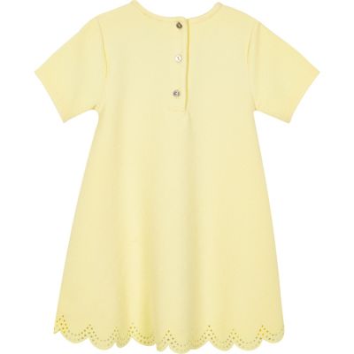 Mini girls yellow embellished dress